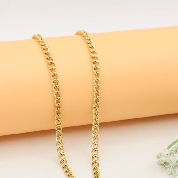 Gold Plated Heart Pendant Necklace With Red Stone Charm, XPNL0380 - Picture 7 of 12